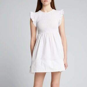 Ciao Lucia! - NEW White "Camilla" 100% Cotton Smocked Sleeveless Dress, Size XL